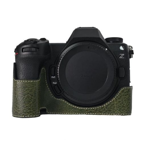 Nikon Z6III Green Litchi Texture PU Leather Camera Half Case Base - 1