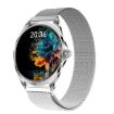 H78 1.43" AMOLED Smart Watch IP67 Waterproof BT Call Silver Milanese - 1