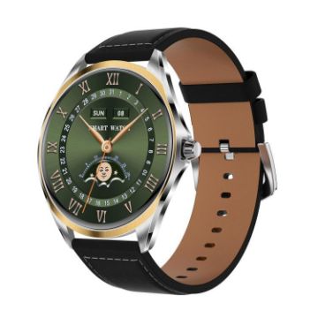 H78 Smart Watch 1.43" AMOLED IP67 Waterproof BT Call Gold/Black - 1