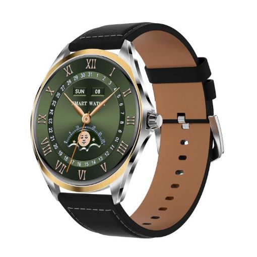 H78 Smart Watch 1.43" AMOLED IP67 Waterproof BT Call Gold/Black - 1
