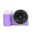 Sony Alpha ZV-E10 II/ZV-E10M2 Purple Litchi Texture PU Leather Camera Case - 1