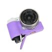 Sony Alpha ZV-E10 II/ZV-E10M2 Purple Litchi Texture PU Leather Camera Case - 5
