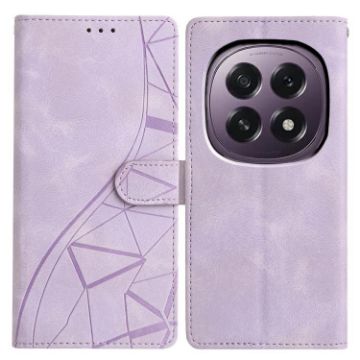 OPPO A5 5G Purple Triangles Embossed Leather Phone Case Global - 1