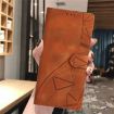 OPPO Reno14 5G Global Triangles Embossed Leather Case Brown - 7
