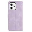 OPPO Reno14 Pro 5G Purple Leather Case - Triangles Embossed Design - 3