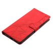 OPPO Reno14 Pro 5G Red Leather Case - Global Triangles Embossed Cover - 6