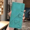 OPPO Reno14 Pro 5G Green Leather Case - Triangles Embossed Global - 7