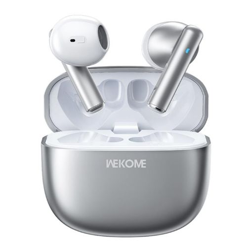 WK WS-19 Kinvoice Series Metal TWS Wireless Earbuds - Silver - 1