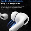WK WS-26 Liton Series ANC+ENC Wireless Earbuds with Smart Screen - White - 9