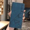 Xiaomi Poco F7 Pro/Ultra Blue Triangles Embossed Leather Phone Case - 7