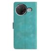 Xiaomi Poco F7 Pro/Ultra Green Triangles Embossed Leather Case - 3