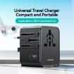 USAMS CC308 17W Dual Type-C & USB-A Travel Charger - Black - 5