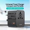 USAMS CC309 25W Dual Type-C & USB-A Travel Charger - Black - 5