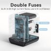 USAMS CC309 25W Dual Type-C & USB-A Travel Charger - Black - 7