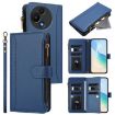 TCL 605/60 SE Leather Case: Magnetic Closure, 9 Card Slots, Dark Blue - 1