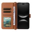 Huawei nova 14 5G Leather Phone Case with 6 Card Slots & Wrist Strap Brown - 4