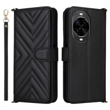 Huawei nova 14 Pro 5G Leather Phone Case with 6 Card Slots & Wrist Strap - 1