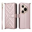 Huawei Pura 80 Pro 5G/80 Pro+ 5G Leather Case with 6 Card Slots - Pink - 1