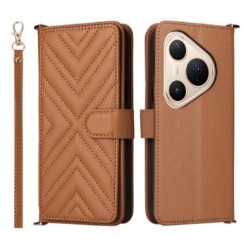 Huawei Pura 80 Pro 5G/Pro+ 5G Leather Case with 6 Card Slots & Strap - 1