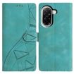 Redmi A5 4G Green Leather Phone Case - Triangles Embossed, 173.3mm - 1