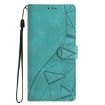 Redmi A5 4G Green Leather Phone Case - Triangles Embossed, 173.3mm - 2
