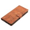 Redmi K80/K80 Pro Brown Triangles Embossed Leather Phone Case - 6