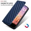 Huawei Pura 80 Pro/Pro+ 5G Blue Leather Flip Case with Cubic Grid Texture - 6