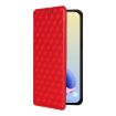 Huawei Pura 80 5G Red Flip Leather Phone Case with Cubic Grid Texture - 2