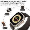 Apple Watch Band 42/41/40/38mm xDfind Metal Buckle Nylon Braided (Black Grey) - 3