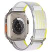 Apple Watch Band 42/41/40/38mm Nylon Braided Yellow Grey Metal Buckle - 1