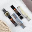Apple Watch Band 42/41/40/38mm Nylon Braided Yellow Grey Metal Buckle - 6