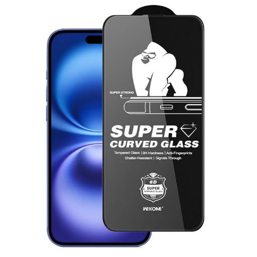iPhone 16/15 WK WTP-107 6D Curved HD Tempered Glass Film 0.33mm - 1