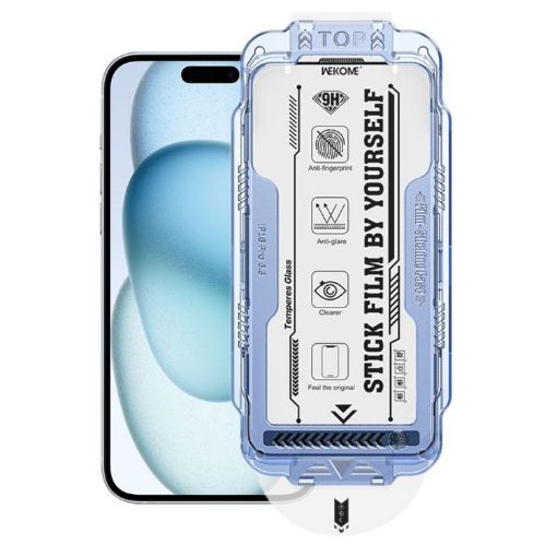 iPhone 16/15 WK WTP-115 6D Curved HD Tempered Glass Film - Easy Install - 1