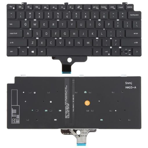 Dell Latitude P33S 13-7300 7310 Backlit Laptop Keyboard - US Version, Black - 1
