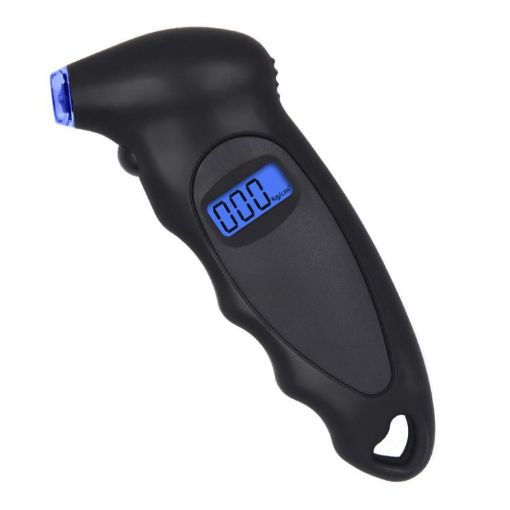 All Black Digital Tire Pressure Gauge with High-Precision Display - 1