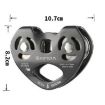 XINDA XD-Q9676 Gray Double Axle Pulley for Outdoor Rope Crossing - 3