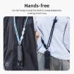 BRDRC Sport Camera Lanyard 1/4" Screw Anti-Lost Crossbody (Black/Gray) - 9