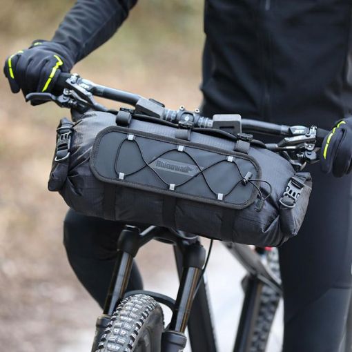 Rhinowalk RK9300 Waterproof Cycling Front Bag - Large Capacity, Black - 1