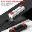 MKESPN 4-Key Macro Mechanical Gaming Keyboard, USB-C, RGB Backlit, White - 4
