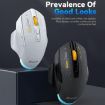 MKESPN W601 Silent Wireless Gaming Mouse, 12800DPI, Tri-mode, White - 4