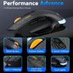 MKESPN W601 Silent Wireless Gaming Mouse, 12800DPI, Tri-mode, White - 8