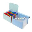 A6 Expanding File Organizer with 7 Pockets - Black Cover, Natural Inner - 3