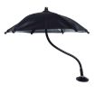 Mini Sun Protection Umbrella Parasol, Magnetic Phone Holder, 9.4" Black - 1