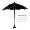 Mini Sun Protection Umbrella Parasol, Magnetic Phone Holder, 9.4" Black - 3