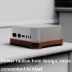 MAC Mini M4 Beech Wooden Desktop Bracket Base Heat Dissipation Rack - 4