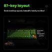 8BitDo Retro87 Mechanical Keyboard - RGB Lighting, Green Transparent Keys - 3