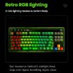 8BitDo Retro87 Mechanical Keyboard - RGB Lighting, Green Transparent Keys - 4