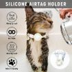 Luminous Green Silicone AirTag Pet Collar with Bell & Daisy Cover - 6