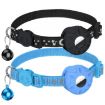 AirTag Tracker Silicone Case for Pets - Reflective Stars & Moon Collar (Pink) - 2