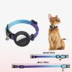 AirTag Tracker Silicone Case Pet Cat Collar with Bell - Gradient Blue - 2